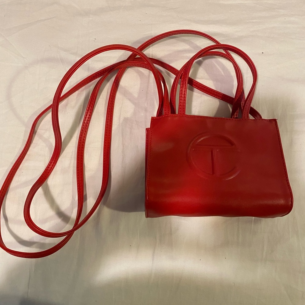 Red Telfar Shopping Bag